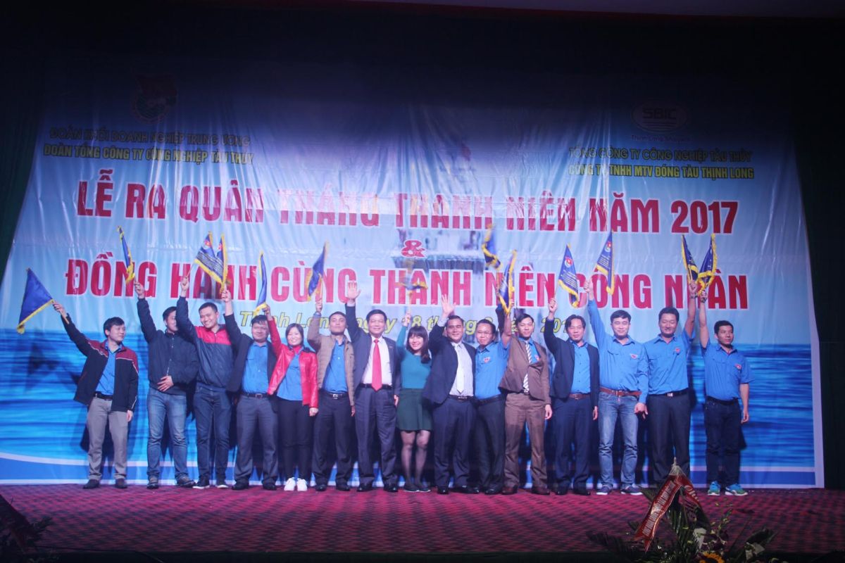 Đoàn thanh niên ThinhLongShipyard long trọng tổ chức Đại hội đại biểu Đoàn TNCS Hồ Chí Minh Công ty TNHH MTV đóng tàu Thịnh Long, khóa III, nhiệm kỳ 2017-2019 và Đoàn thanh SBIC tổ chức lễ ra quân tháng thanh niên tại Công ty đóng tàu Thịnh Long Đoàn thanh niên ThinhLongShipyard long trọng tổ chức Đại hội đại biểu Đoàn TNCS Hồ Chí Minh Công ty TNHH MTV đóng tàu Thịnh Long, khóa III, nhiệm kỳ 2017-2019 và Đoàn thanh SBIC tổ chức lễ ra quân tháng thanh niên tại Công ty đóng tàu Thịnh Long