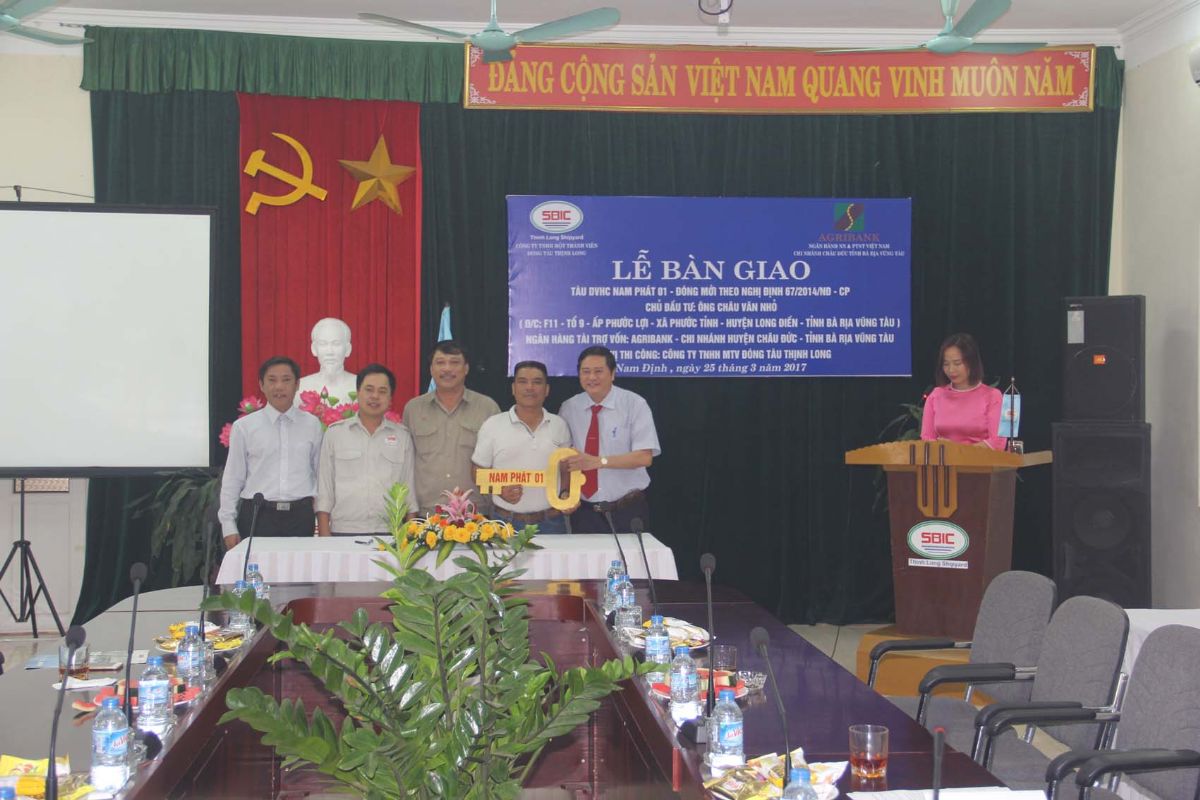 Công ty TNHH MTV Đóng tàu Thịnh Long long trọng tổ chức Lễ bàn giao tàu NAM PHÁT - 01 Công ty TNHH MTV Đóng tàu Thịnh Long long trọng tổ chức Lễ bàn giao tàu NAM PHÁT - 01